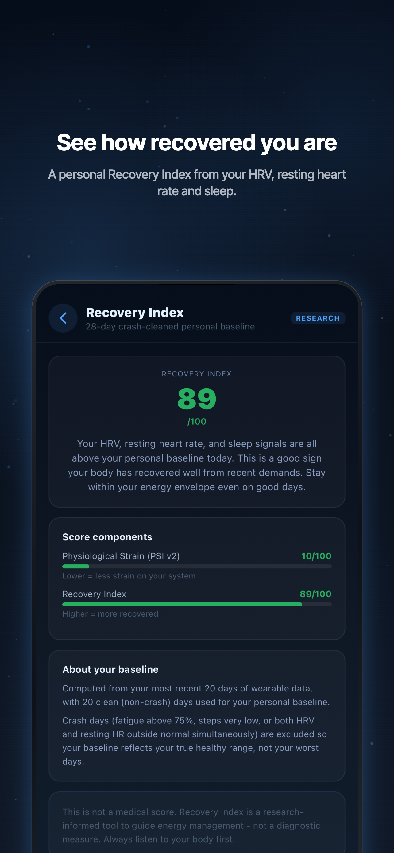 See how recovered you are